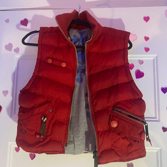 Red Puffer Winter Vest - Picture 1 of 8